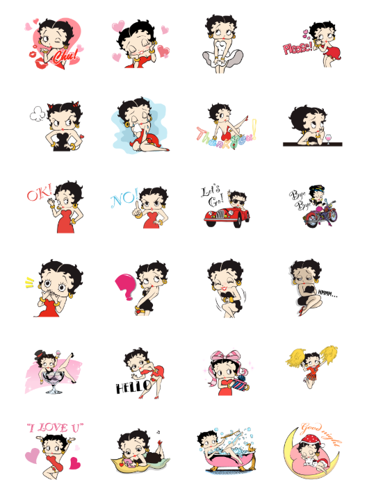 ขายสติกเกอร์ไลน์ SEXY!Betty Boop
