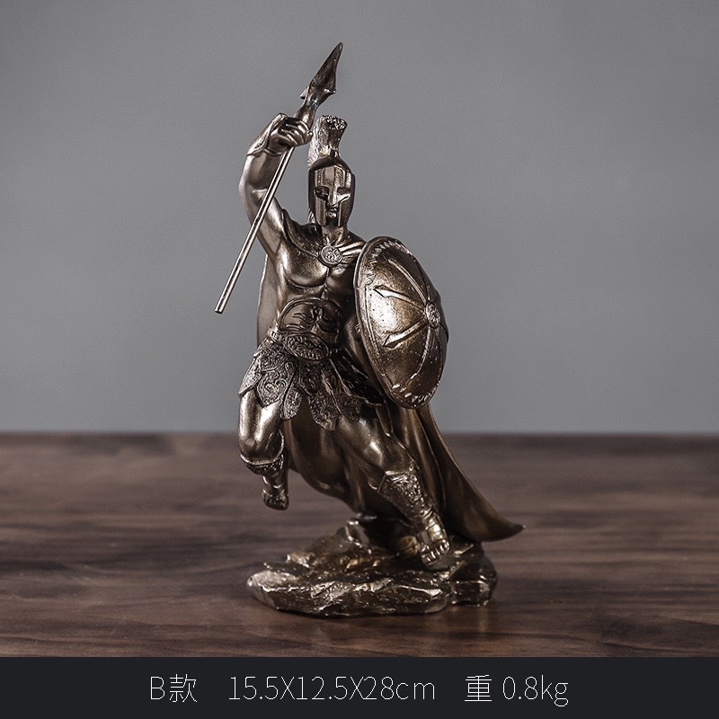 FAMITOSS ของแต่งบ้าน SPARTACUS SPARTAN MODEL นักขี่ม้า ขี่ม้า ของแต่งห้อง ของแต่งร้าน ของขวัญ