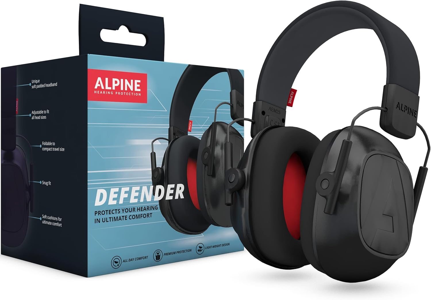 Alpine Defender ที่ครอบหูลดเสียงรบกวนสำหรับผู้ใหญ่