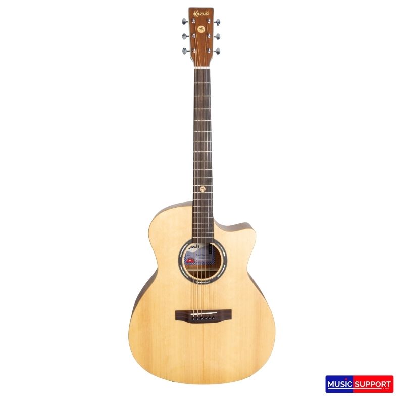 Kazuki โปร่ง 41" Top Solid รุ่น AKZ-SOUL-GA41C คอเว้า +กระเป๋า