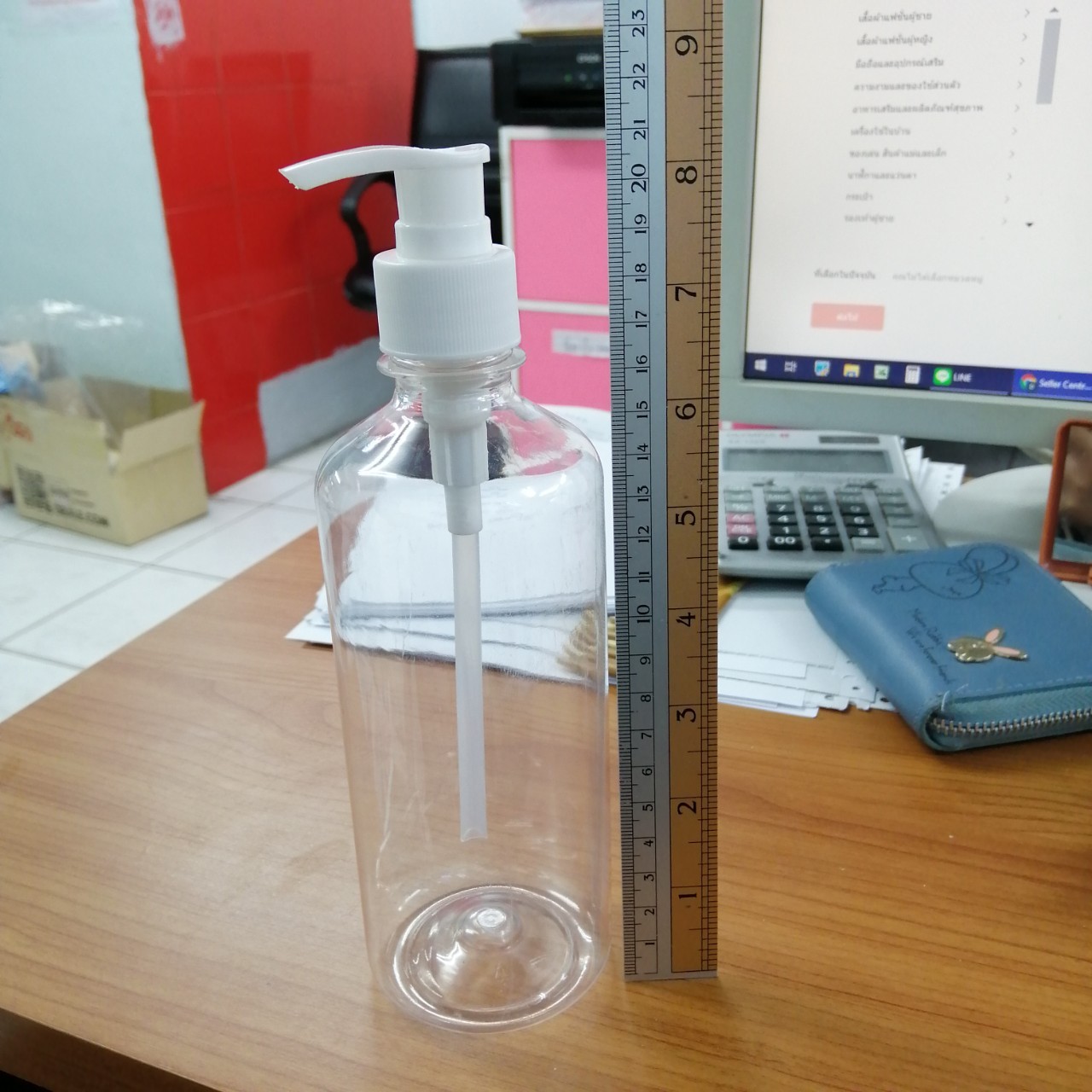 ขวดพลาสติก ขนาด500ml สีใส ขวดแครอล ขวดปั้มเจล ของเหลว