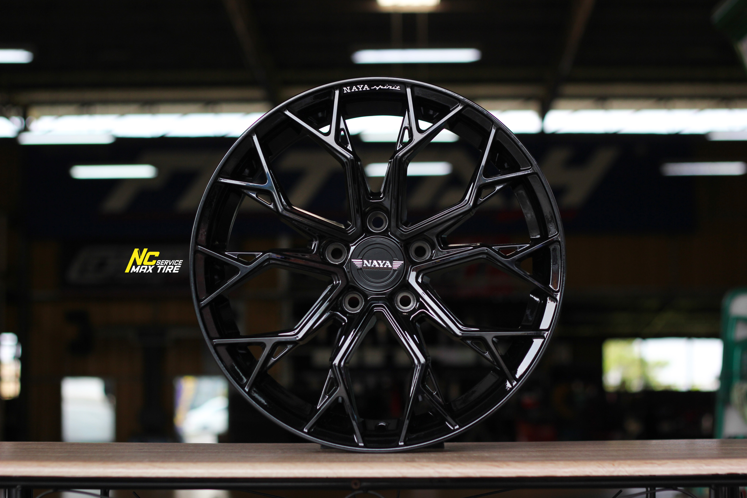 ล้อแม็กขอบ17 / Cosmis / NAYA / Alpha-3 / ล้อแม็กสีดำเงาทั้งวง / 17x7.0 5H112/114 ET40 / NC / PP / เก๋ง5รู