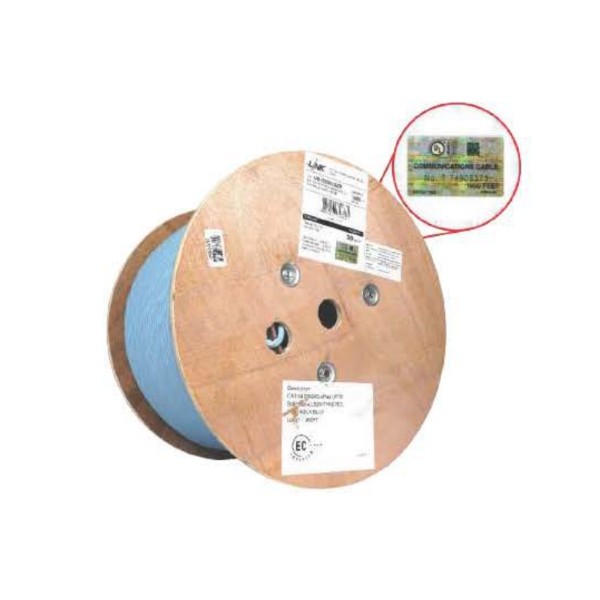 US-9146LSZH CAT6A UTP XG Cable, Bandwidth 750MHz, LSZH, Aqua Blue 305 M/Roll