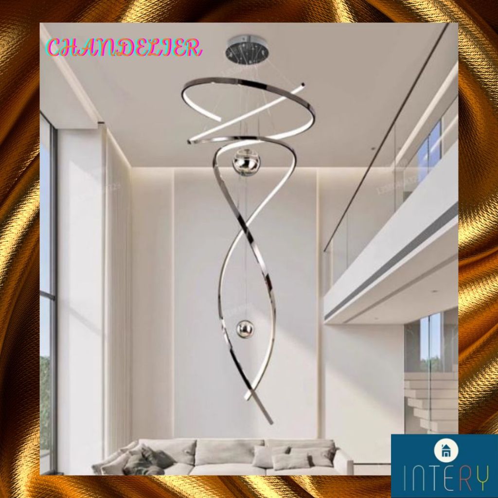 CT220A266 SOTMIA โคมไฟระย้า โคมไฟโมเดิร์นสีทอง Chandelier Lighting โถงบรรได