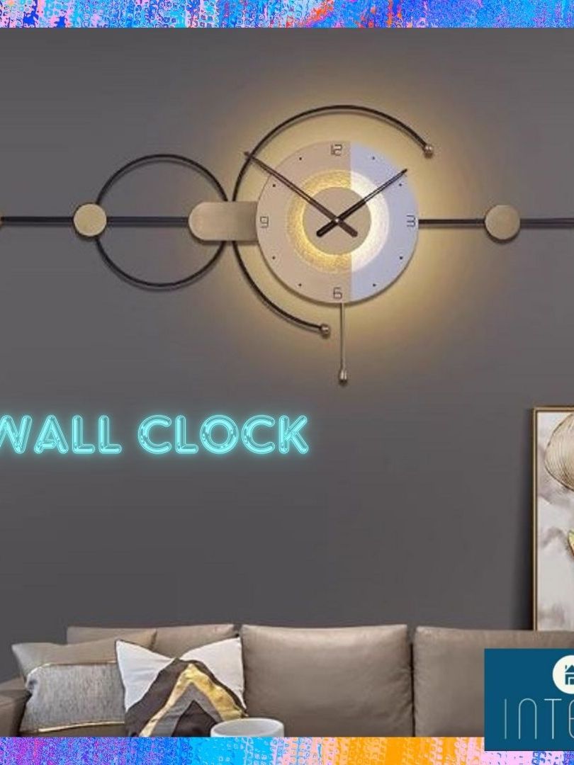 CT222C060 INTERY นาฬิกาแฟชั่น Wall Clock Art นาฬิกาติดผนัง ไฟติดผนัง