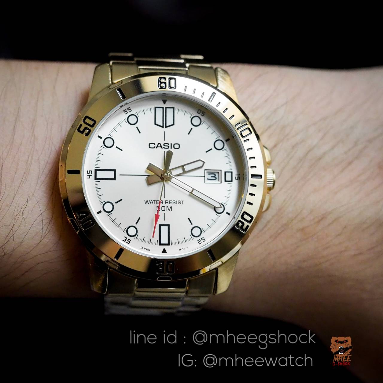 Casio Gold Sport หน้าปัดขาว Luxury Look ของแท้ ประกันศูนย์เซ็นทรัล 1 ปี