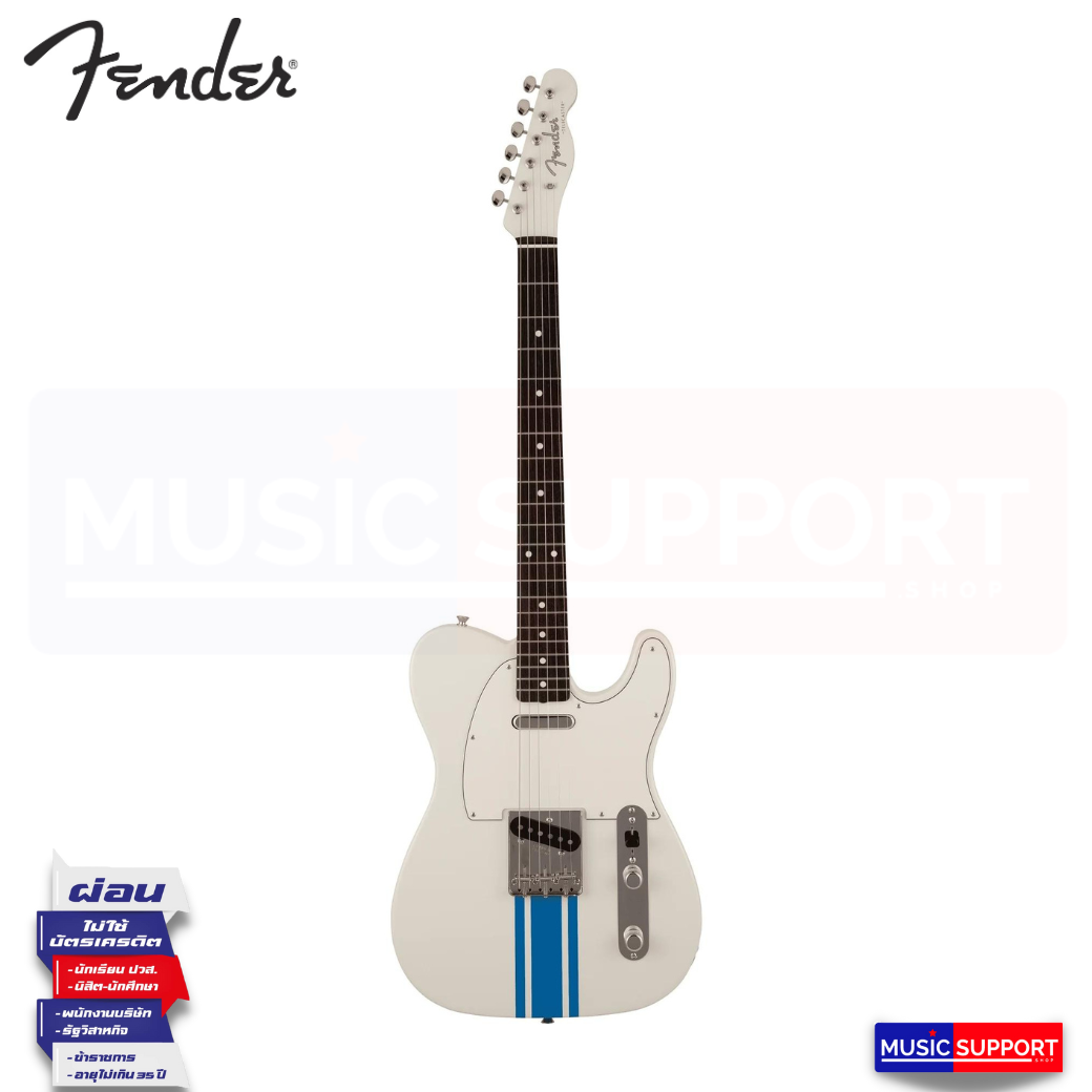 กีตาร์ไฟฟ้า FENDER 2023 COLLECTION, MADE IN JAPAN TRADITIONAL 60S TELECASTER, OLYMPIC WHITE WITH BLUE COMPETITION STRIPE
