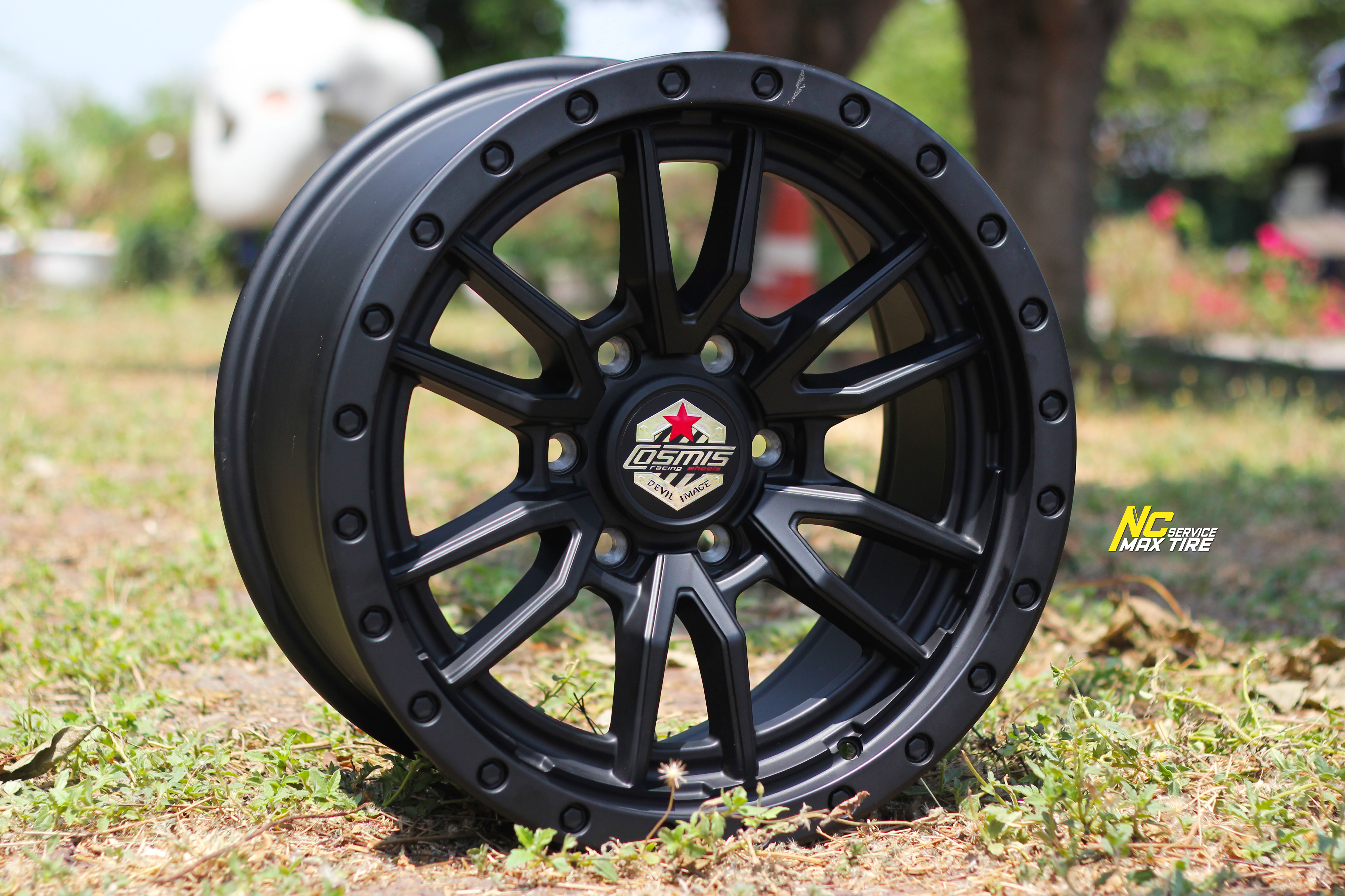 ล้อแม็กสวยๆ / ล้อแม็กออฟโรด / ล้อแม็กขอบ18 / Cosmis / DEVIL / VX-6 / OffRaod / 18x9.0 6H139.7 ET25 / ล้อแม็กสีดำด้านทั้งวง / NC