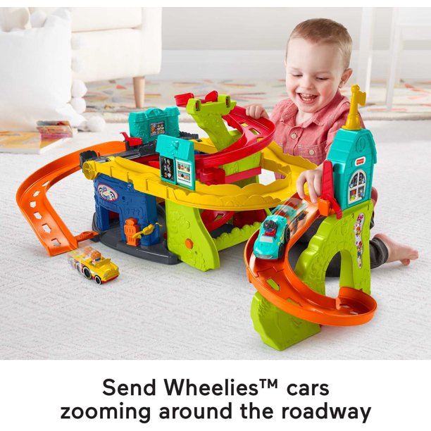 Fisher Price Little People Sit ‘n Stand Skyway Race Track ของเล่นรถแข่ง รางรถแปลงร่างได้