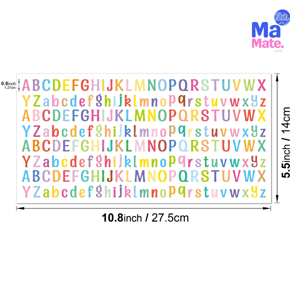 สติ๊กเอกร์ตัวอักษรA-Z สติ๊กเกอร์ตกแต่งเคสแอร์พอต อุปกรณ์ตกแต่งสมุดหนังสือต่างๆ/STICKER-006