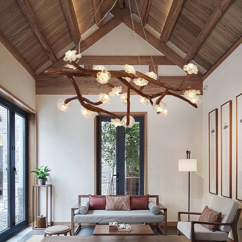 CT058A023 SOTMIA แชนเดอเรีย ดอกพลัม ต้นสน แชนเดอเรียโคมไฟ โคมไฟแขวน โคมไฟญี่ปุ่น โคมไฟ โคมไฟต้นไม้ โคมไฟตั้งพื้น