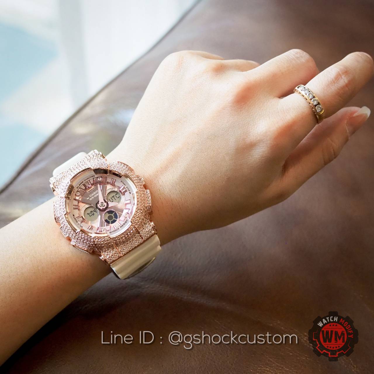Baby-G Bling Pinkgold กรอบเพชร
