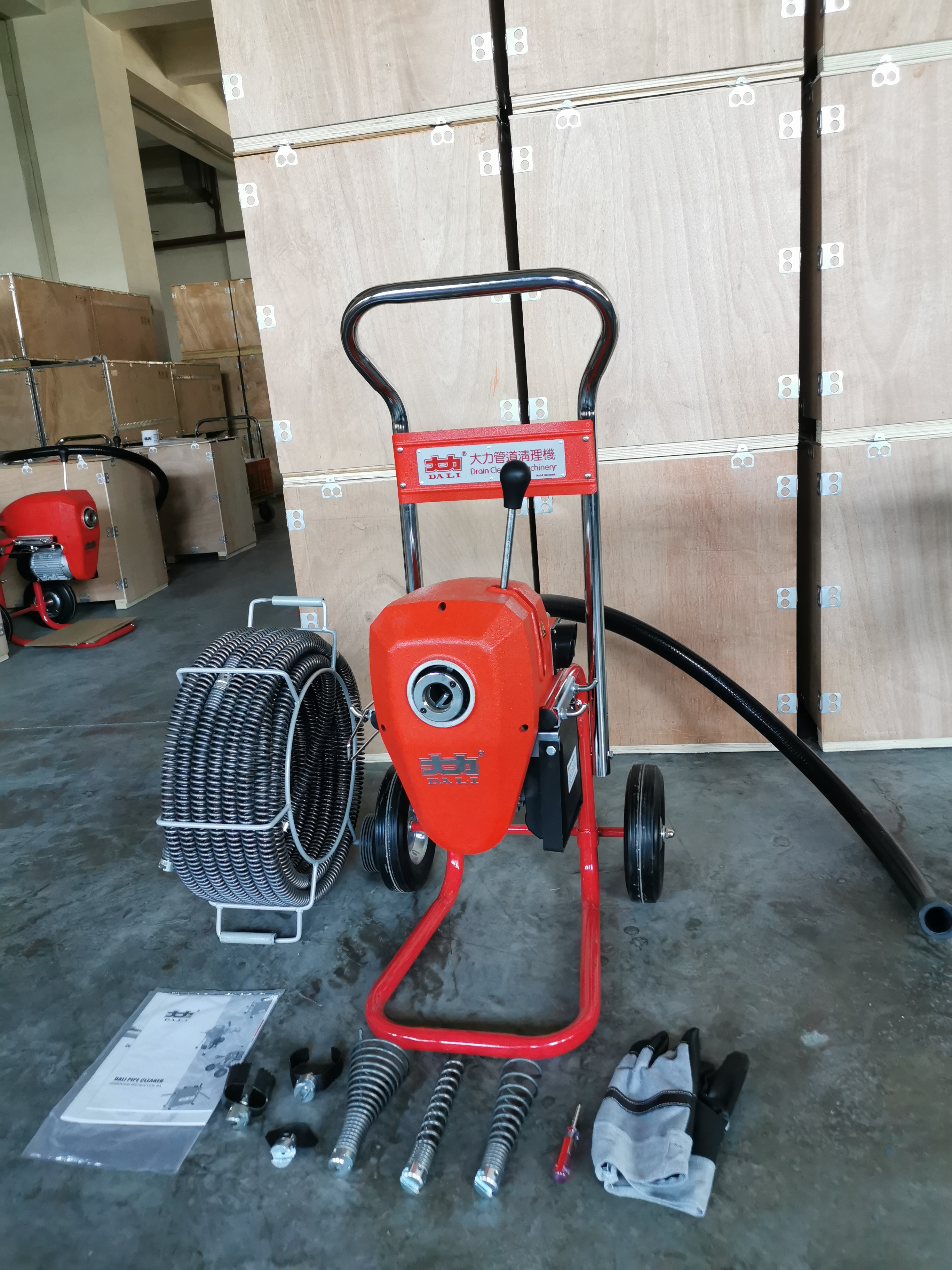 เครื่องทะลวงท่อ งูเหล็ก DALI รุ่น D-200-1A งูเหล็กทะลวงท่อ เครื่องล้างท่อไฟฟ้า