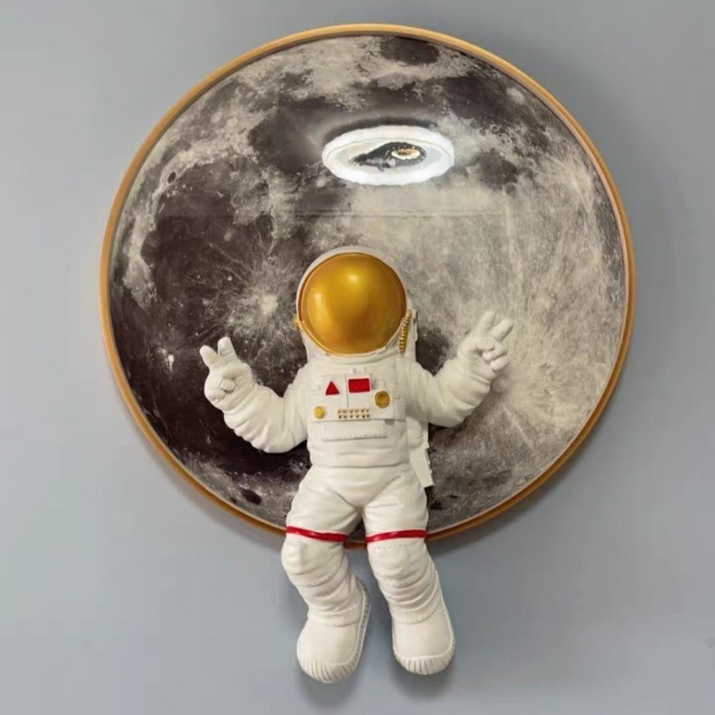 CT190A147 SOTMIA โคมไฟดวงจันทร์ นักบินอวกาศแต่งผนังห้อง โคมไฟติดผนัง ภาพตกแต่งสามมิติ