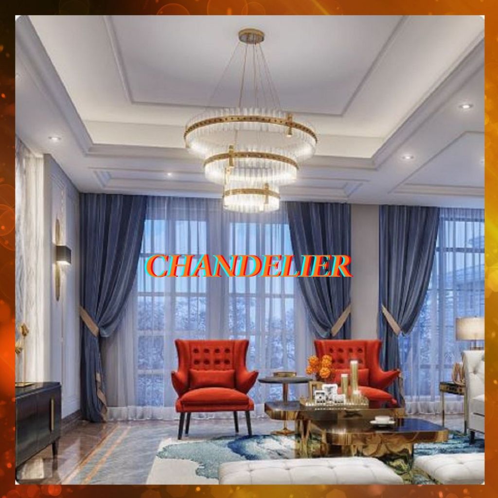 CT236A305 SOTMIA โคมไฟระย้า โคมไฟโมเดิร์นสีทอง Chandelier Lighting โถงบรรได โต๊ะทานอาหาร