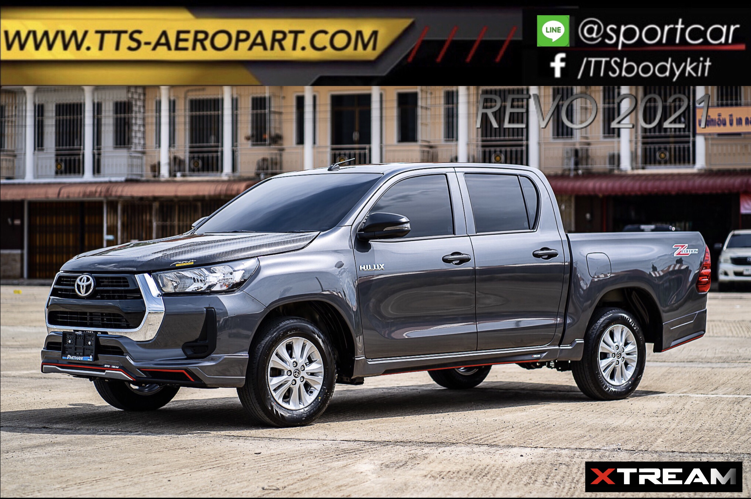 ชุดแต่ง Toyota Revo 2021 2022 X-TREAM Sport, รีโว่ รุ่นตัวเตี้ย สเกิร์ตรอบคัน Toyota Revo แต่งสวย byแต่งรถTTS สำเนา