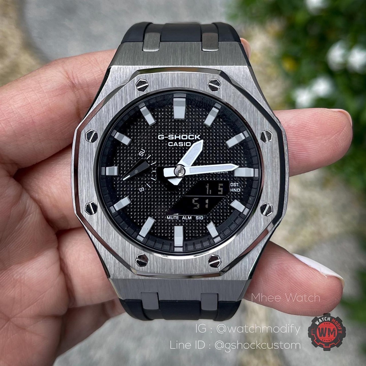 G-SHOCK Ga-2100 Casioak Stainless Rubber GUN METAL Color