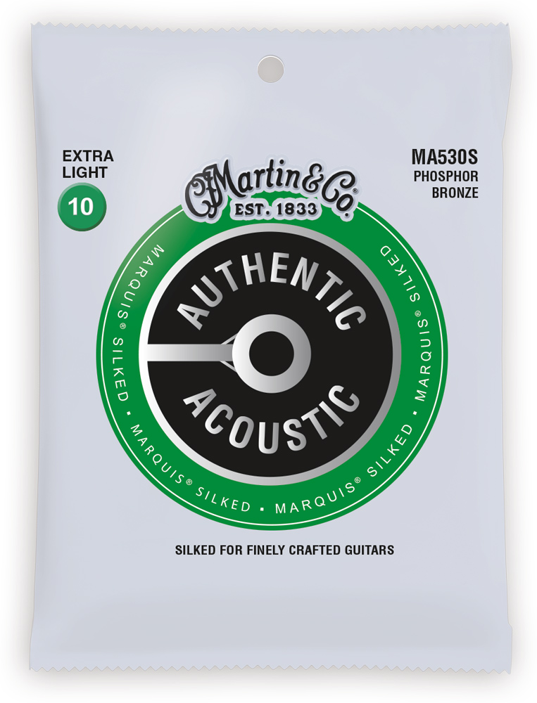 สายกีตาร์โปร่ง MARTIN MA-530S 10-47 MARQUIS SILKED PH.BRONZE