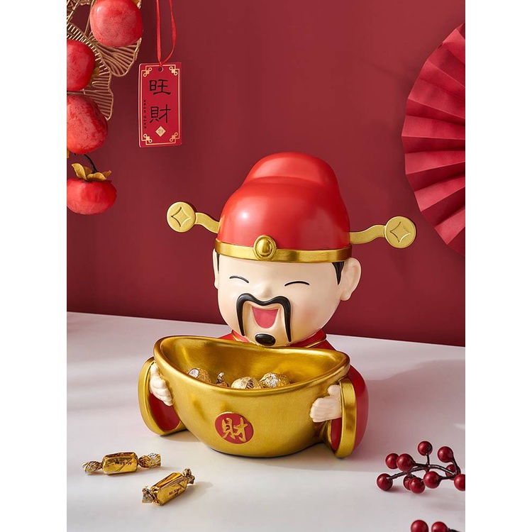 CT145B100 FAMITOSS เทพแห่งความมั่งคั่ง โมเดลแต่งบ้าน เทพจีน ที่ใส่กุญแจ โคมไฟ