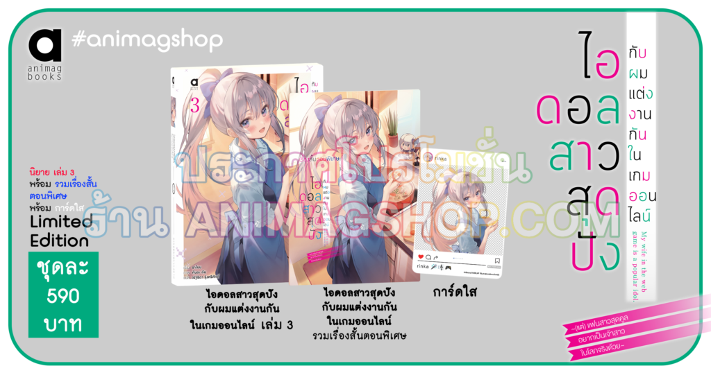 Animag ไอดอลสาวสุดปังกับผมแต่งกันในเกมออนไลน์ NOVEL เล่ม 3 Limited Edition