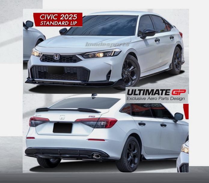 ชุดแต่ง Civic FE 2025 Ultimate Standard LIP (สำหรับรุ่น RS ท่อเดี่ยว) eHEV RS
