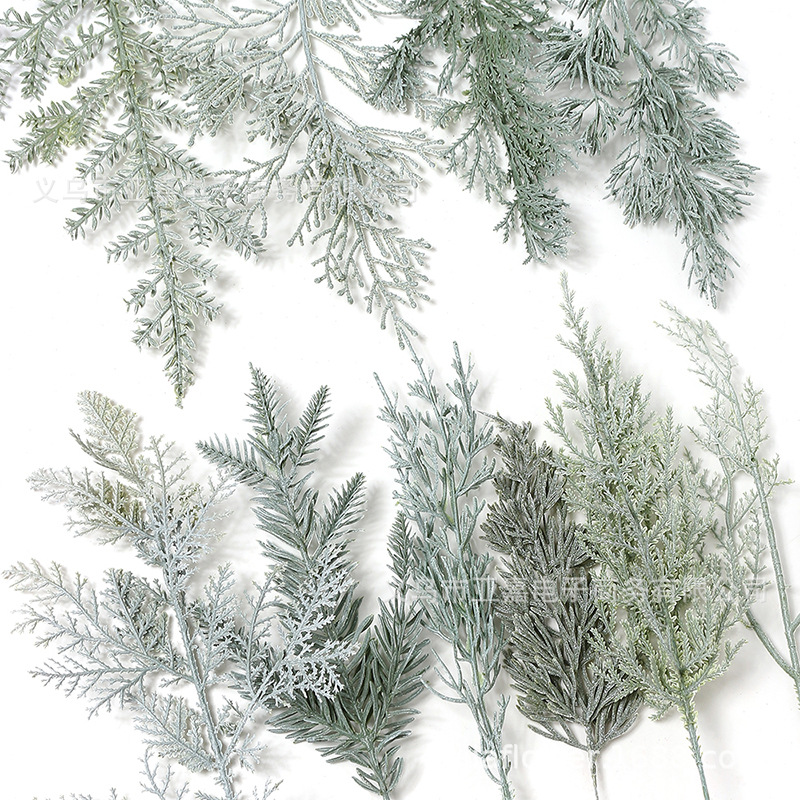 ต้นคริสต์มาส ใบสน ใบไม้ปลอม หิมะ ใบไม้ตกแต่งห้อง ใบไม้ปลอมสวยๆ ตกแต่ง ST502E809