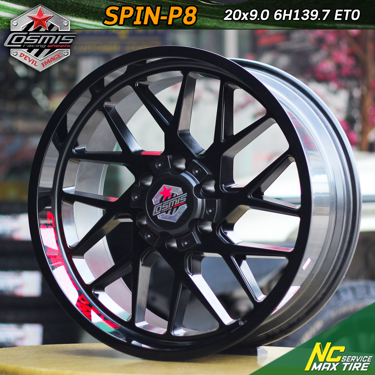 ล้อแม็กขอบ20 / ล้อแม็กสวยๆ / ล้อแม็กออฟโรด / OffRoad / Cosmis / Devil / SPIN / P8 / 20x9.0 ET0 6H139.7 / NC