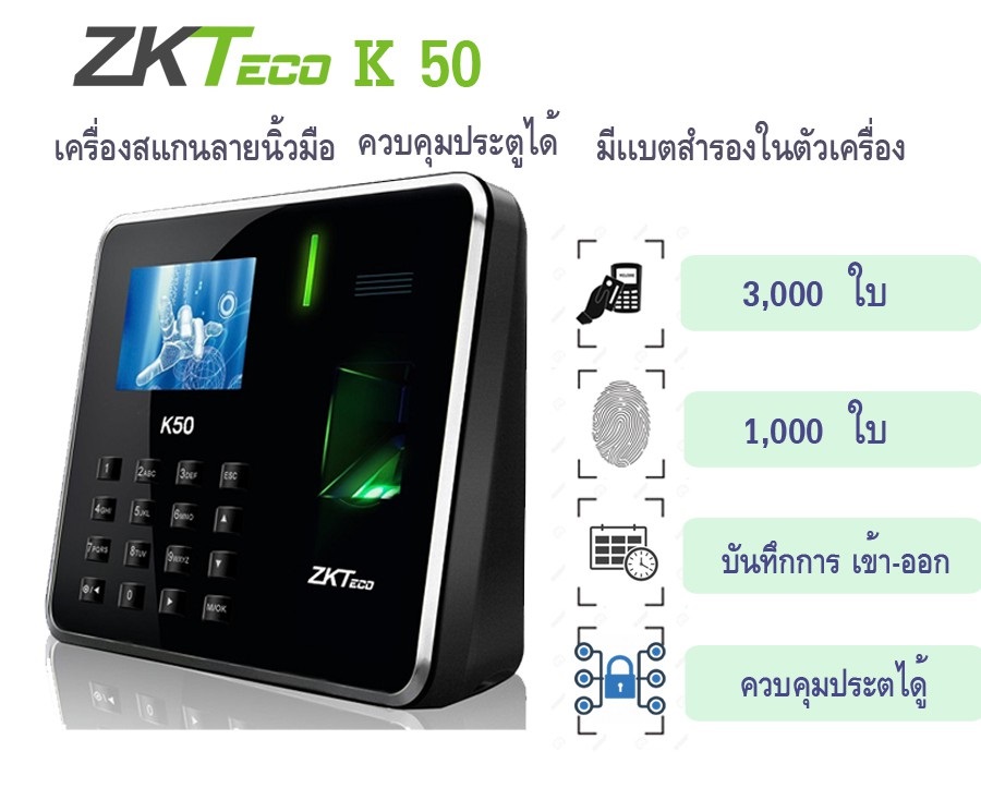 Finger Scan / Access ZK รุ่น K50-ID