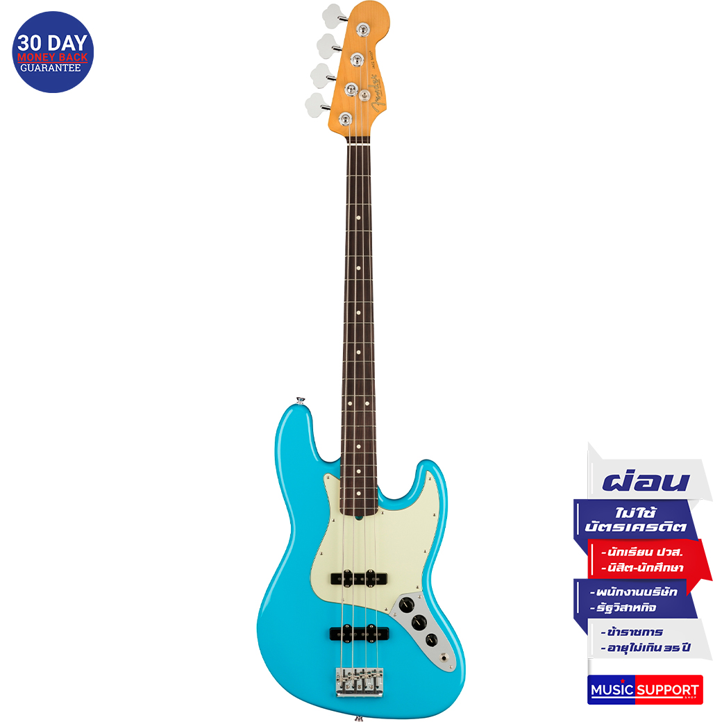 เบสไฟฟ้า Fender American Professional II Jazz Bass® RW Miami Blue