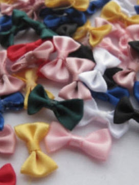 โบว์ผ้า คละสี / 10 ชิ้น