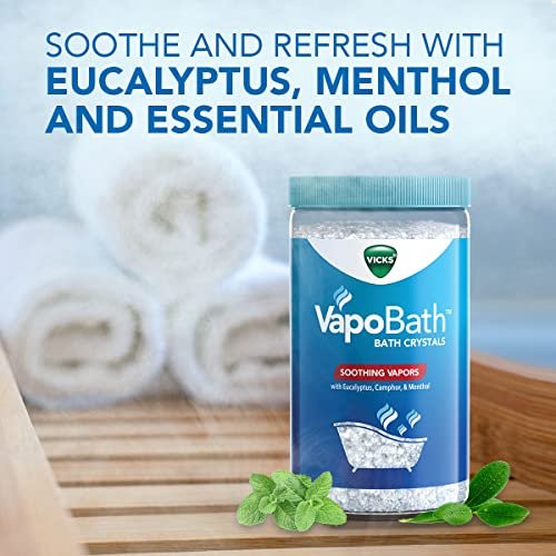 Vicks VapoBath เกลือสปา เกลืออโรม่า หอมผ่อนคลายโล่งจมูก กระปุก 425 g.
