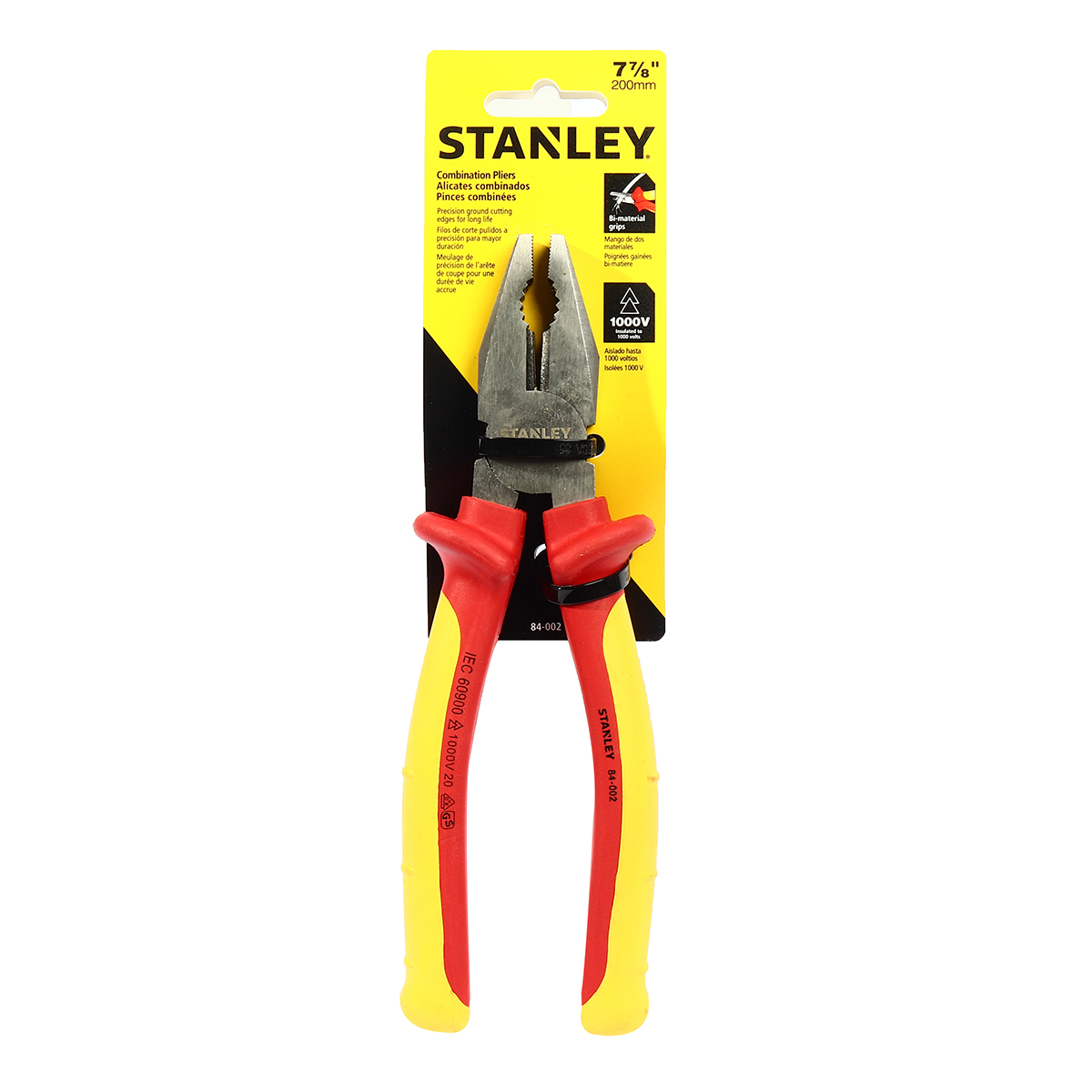 84-002 คีมปากตรง/จิ้งจก หุ้มฉนวน 200มม. STANLEY
