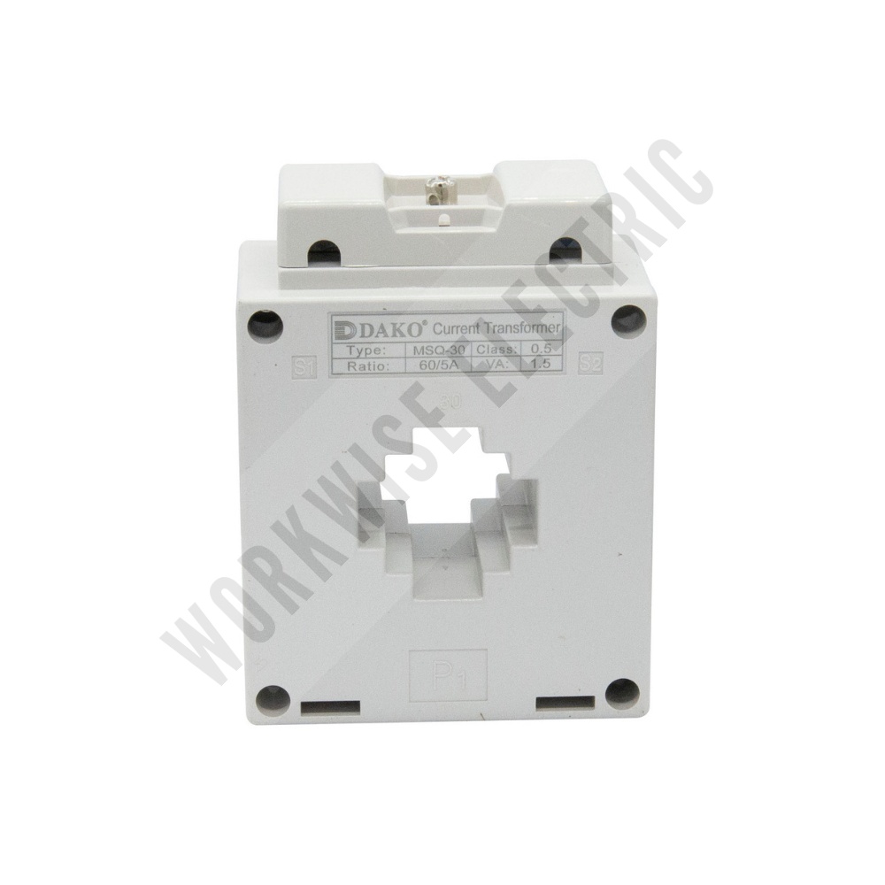 "DAKO" MSQ-30 CT แบบคล้องสาย CLASS 3.0 / 1.0/ 0.5 30/5A, 50/5A, 60/5A, 80/5A, 100/5A, 150/5A, 200/5A หม้อแปลงกระแสไฟฟ้า เคอเร้นทรานฟอร์เมอร์ ซีทีแบบร้อยสาย ( MSQ SERIES CURRENT TRANSFORMER )