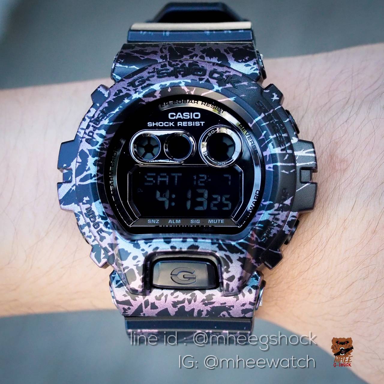 นาฬิกา G-Shock รุ่น GD-X6900PM-1 3D ลายสายฟ้า ไทเท G-SHOCK POLARIZED MARBLE SERIES ลายหินอ่อน *Rare Item*