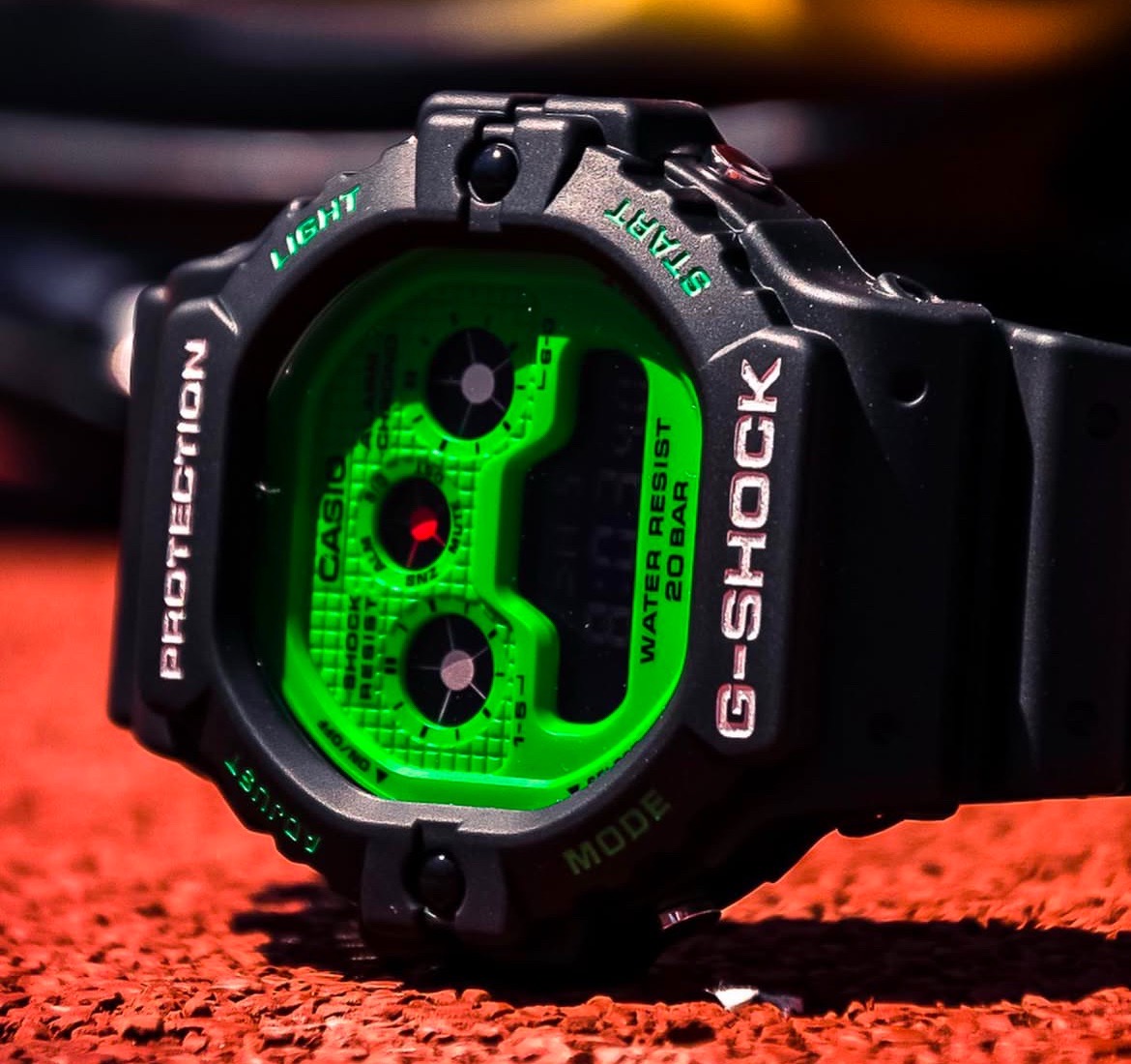 G-Shock Black Green Mark Rider Sports Style ของแท้ ประกันศูนย์