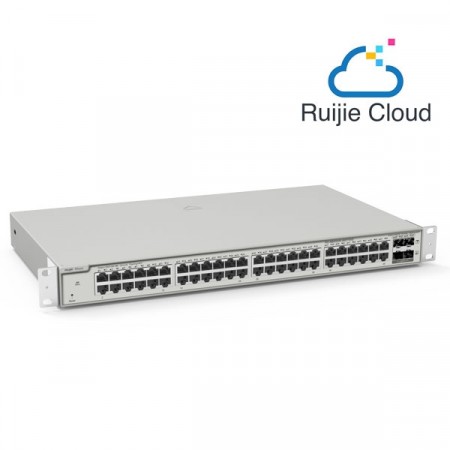 Reyee RG-NBS5200-48GT4XS 48-Port L2+ Managed 10G Switch, 48 Gigabit RJ45 Ports, 4 *10G SFP+ Slots, Rack-mountable Steel Case