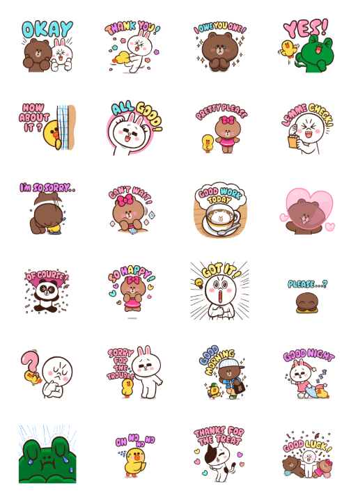 ขายสติกเกอร์ไลน์ ตัวละคร LINE พูดจาน่ารัก★