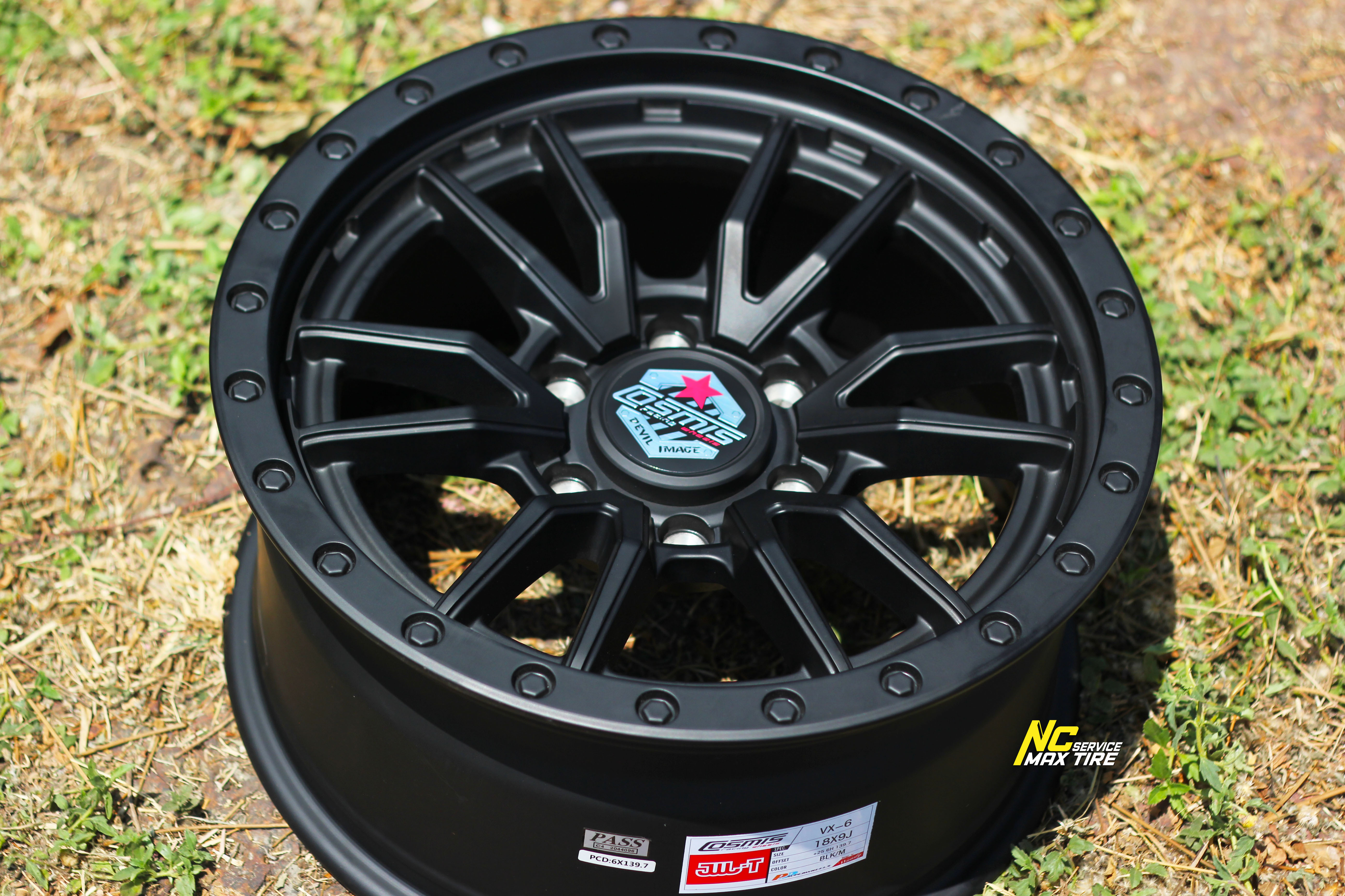 ล้อแม็กสวยๆ / ล้อแม็กออฟโรด / ล้อแม็กขอบ18 / Cosmis / DEVIL / VX-6 / OffRaod / 18x9.0 6H139.7 ET25 / ล้อแม็กสีดำด้านทั้งวง / NC