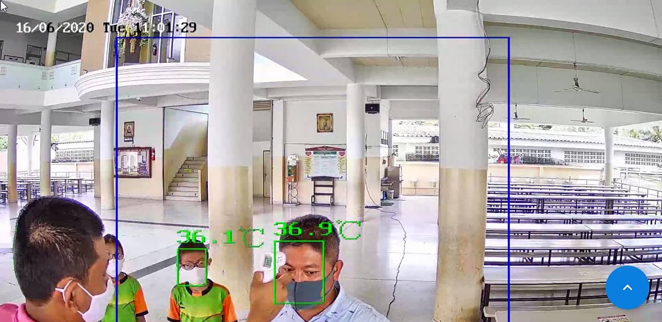 ชุดกล้องตรวจวัดอุณหภูมิร่างกาย Hikvision โซลูชั่นตรวจวัดอุณหภูมิร่างกาย ตรวจจับใบหน้าด้วยระบบ AI กล้องตรวจจับความร้อน Hikvision