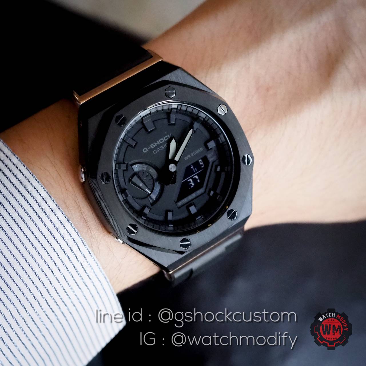 Casioak GA-2100-1A1 AP Metal สาย Sport Rubber Butterfly