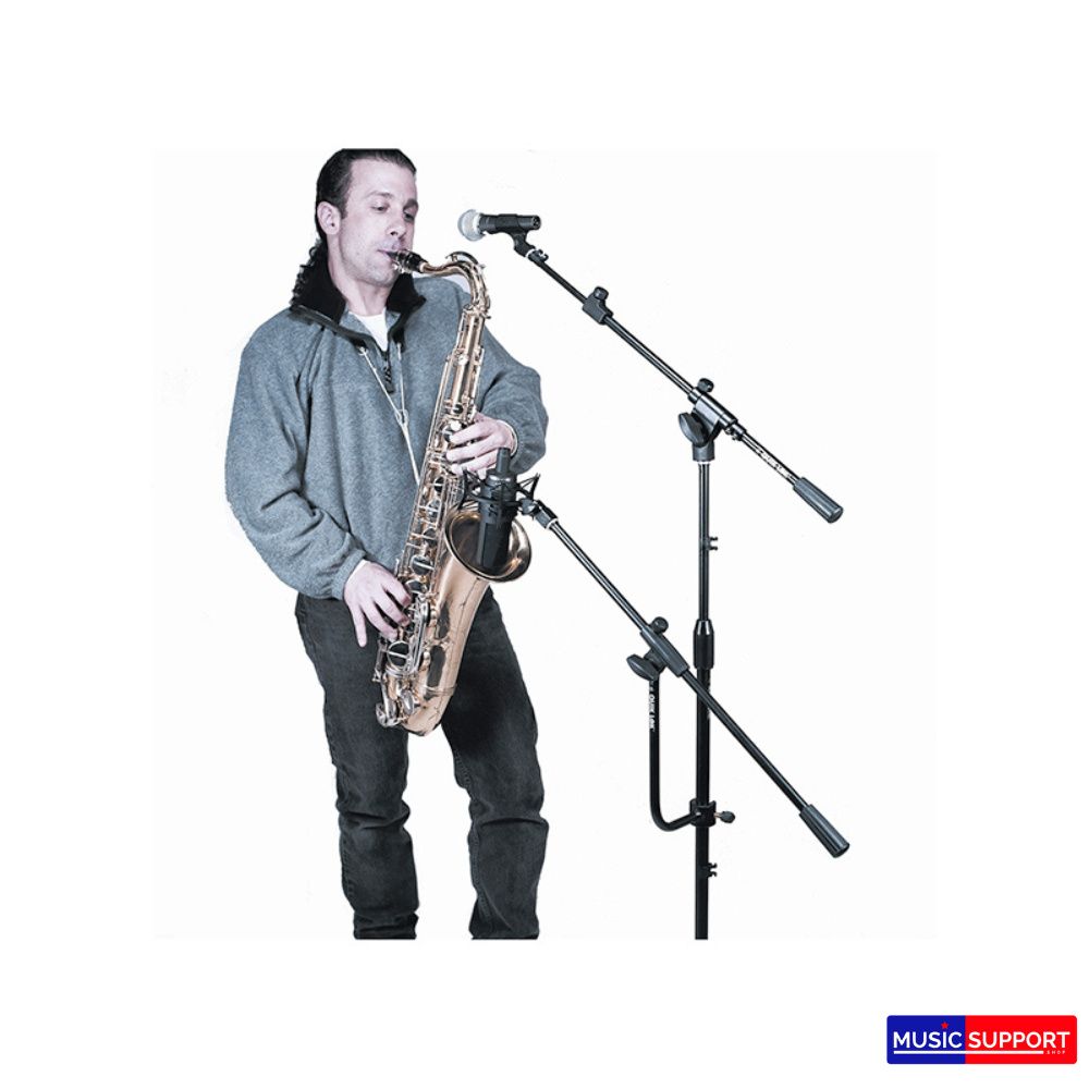 ขาจับไมค์บูมเสริม Quiklok A-107 BK EU Clamp-on metric thread fixed length mic boom arm