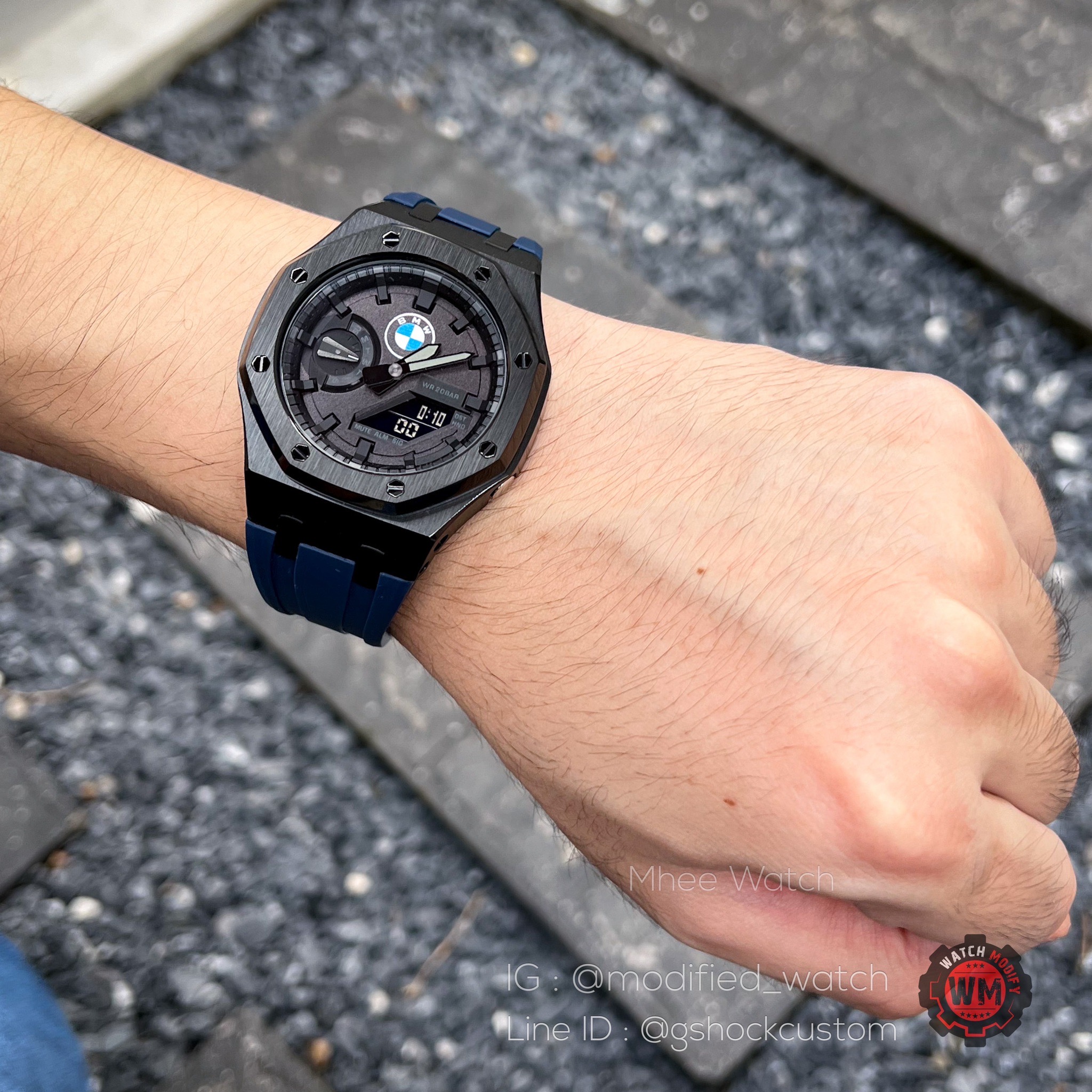 G-Shock Custom BMW Black Steel Blue Rubber Edition