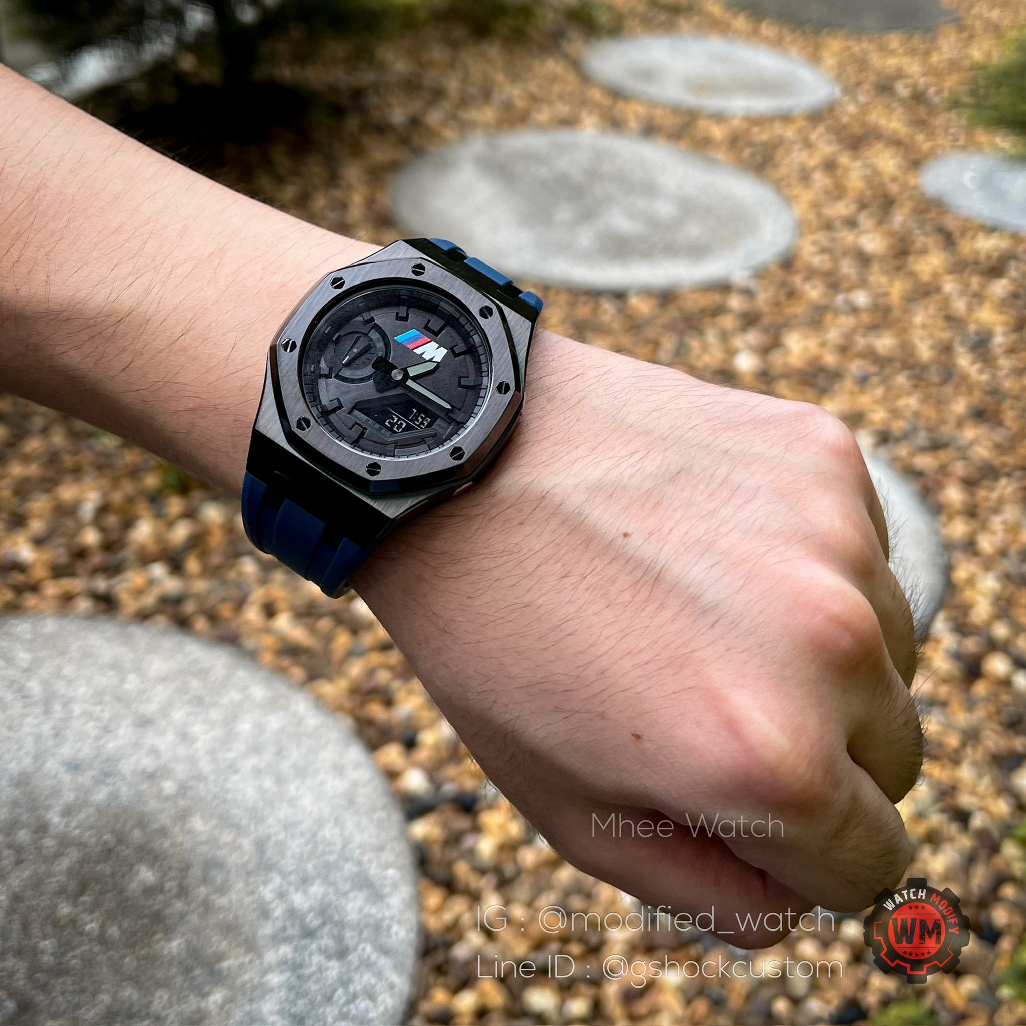 G-Shock Custom M-Sport Black Steel Blue Rubber Edition