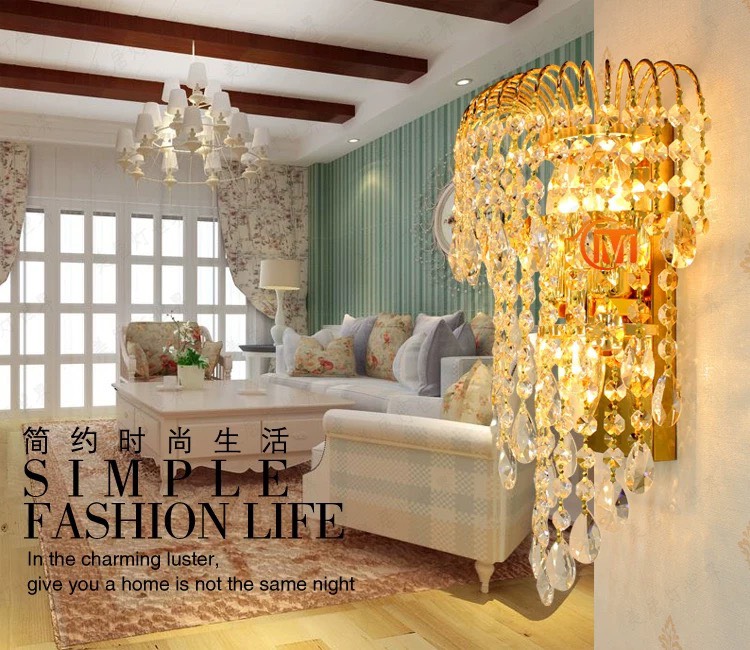 CT006A006 SOTMIA โคมไฟติดผนังคริสตัล โคมไฟติดผนัง โคมไฟ โคมไฟติดผนังห้องนอน โคมไฟติดผนังวินเทจ crystal wall lamp