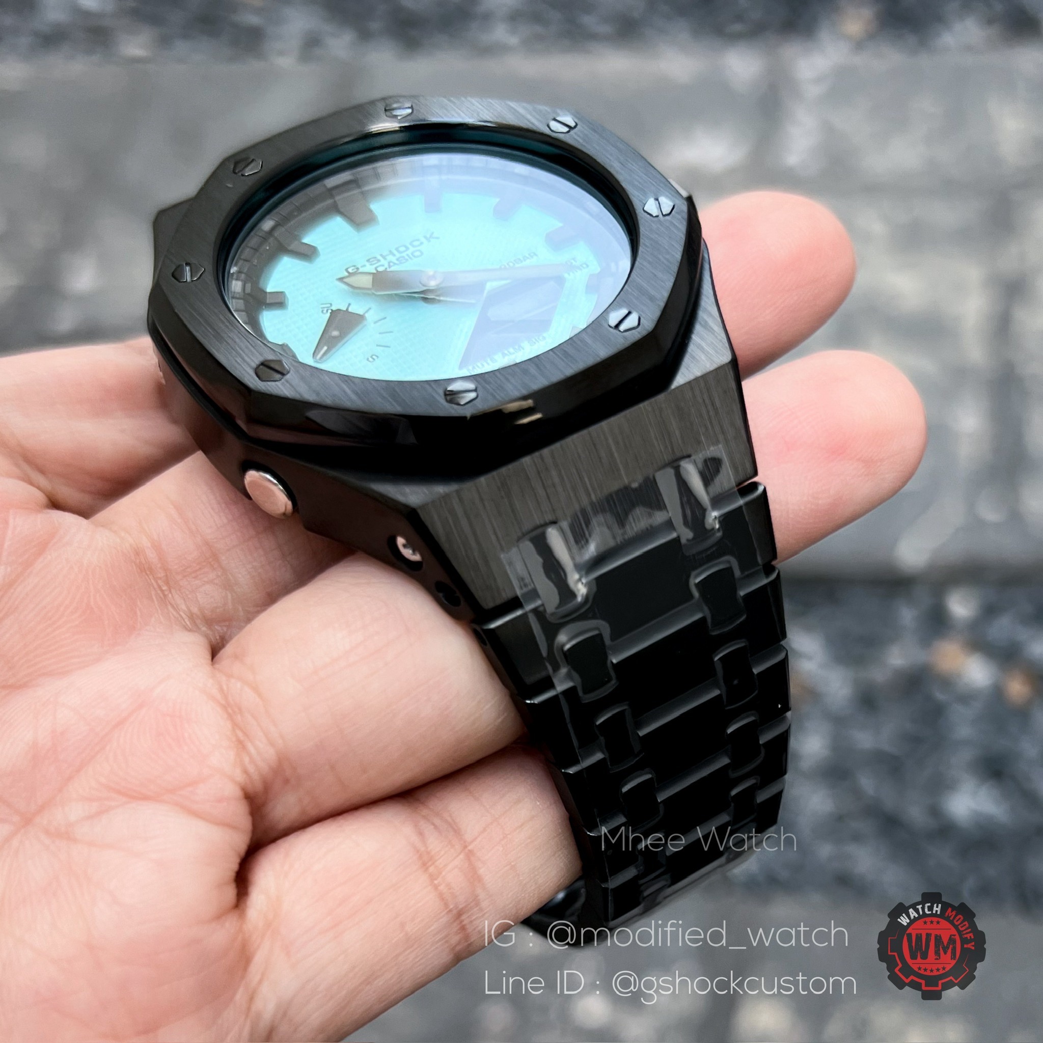G-Shock Casioak Black Tiffany Steel New Generation with unfucntional crown design