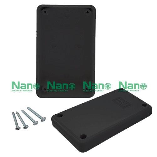 NANO Electric® NANO-201B กล่องกันน้ำพลาสติก ฝาทึบ ขนาด W74.80xH125xD48.50 mm (JUNCTION BOX IP65) สีดำ