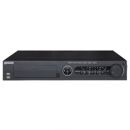 HIKVISION DS-7316HQHI-K4 Turbo 16 HD DVR, 16-ch analog, up to 24-ch IP, 4MP camera, 1080P, 1.5U, H.265 DVR, 4-ch audio via coaxial cable, 4 HDD SATA Interface, CCTV POS integration recording support