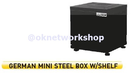 G6-30030B 19” GERMAN MINI STEEL BOX w/Shelf (Black)