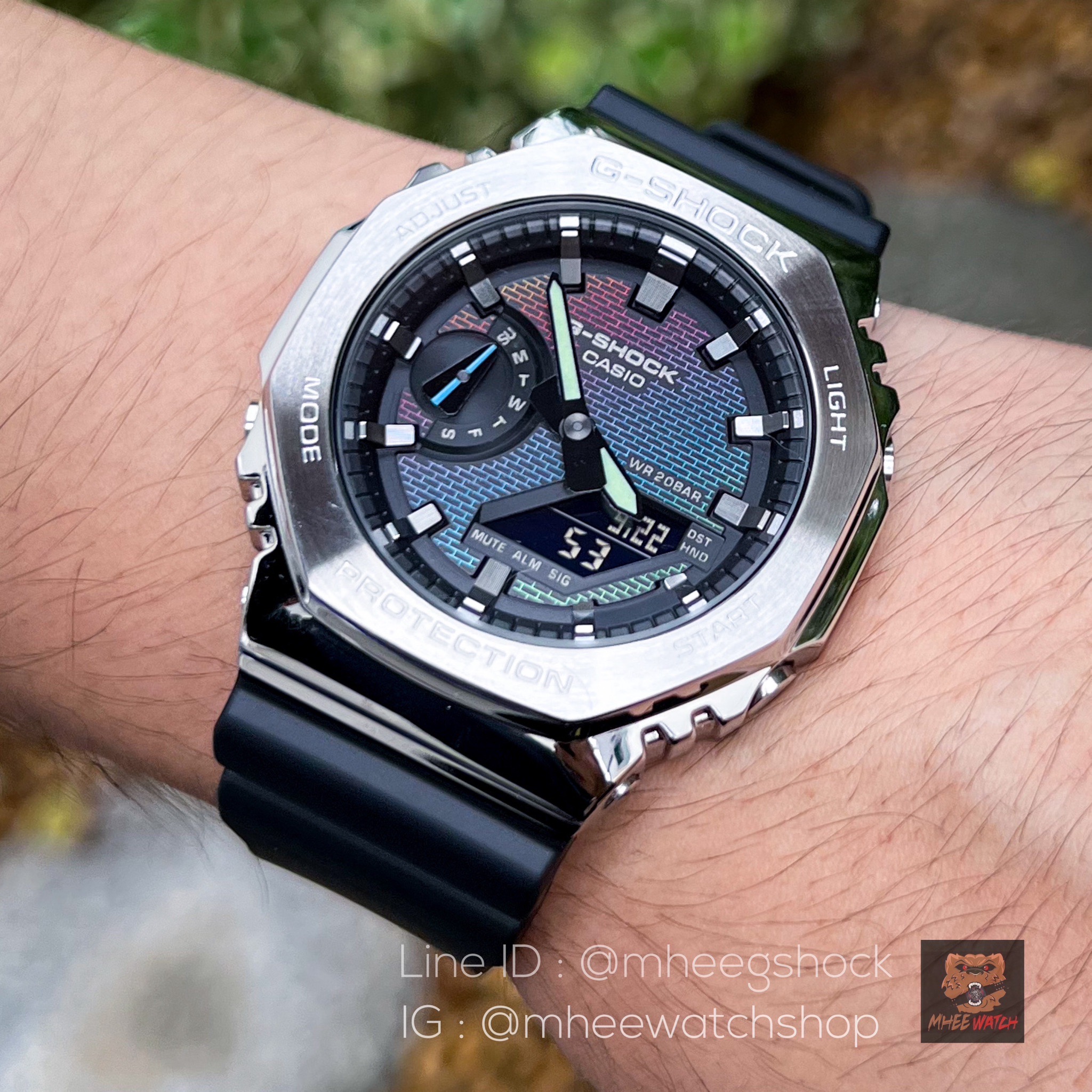 G-Shock Metal Face Rainbow Wall Dial