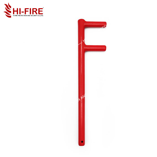 ประแจตัว F ช่วยเปิดและปิดวาล์วดับเพลิง เหล็กพ่นสีแดง ยี่ห้อ Hi-Fire